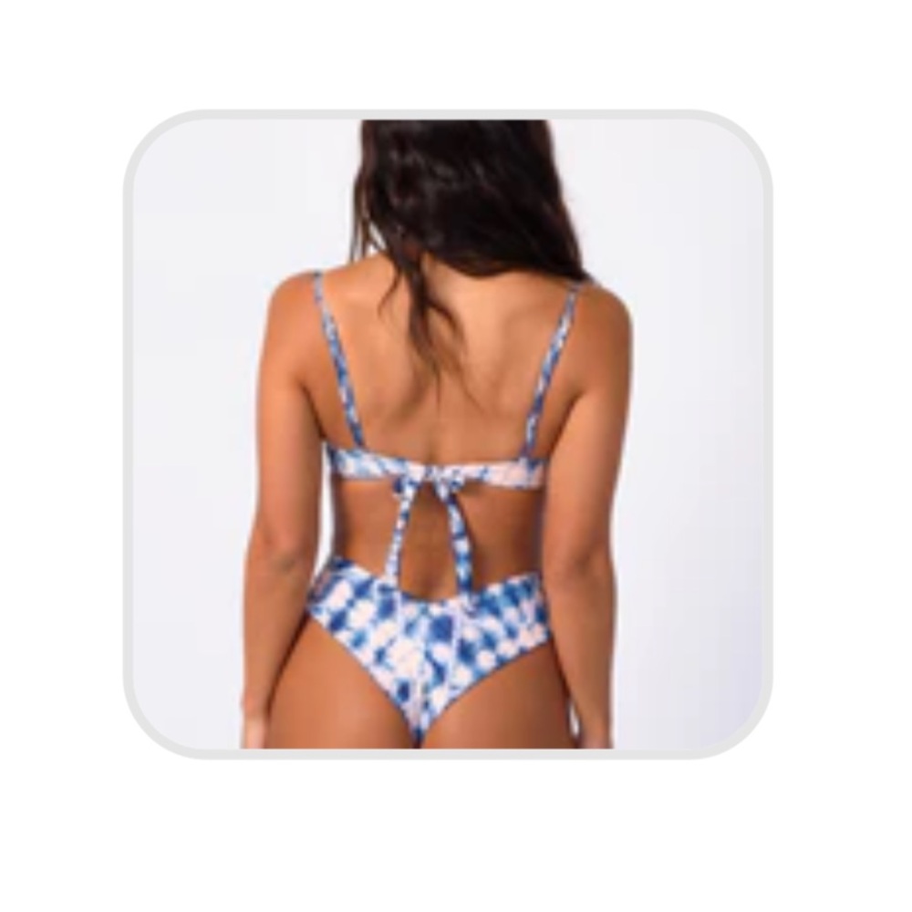 Skatie Indigo - Blue and Pink Tie-Dye Bikini Set - Picture 2 of 7